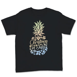 Christmas In July Colorful Pineapple Beach Summer Celebration Women