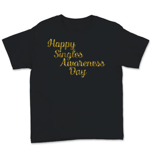 Gold Happy Singles Awareness Day Stars Celebration Anti Valentines