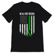 Load image into Gallery viewer, Mental Health Awareness We All Fight Together Green Ribbon USA Flag
