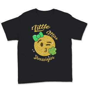 Little Miss Shenanigans Shirt St. Patrick's Day Gift Girls Shamrock