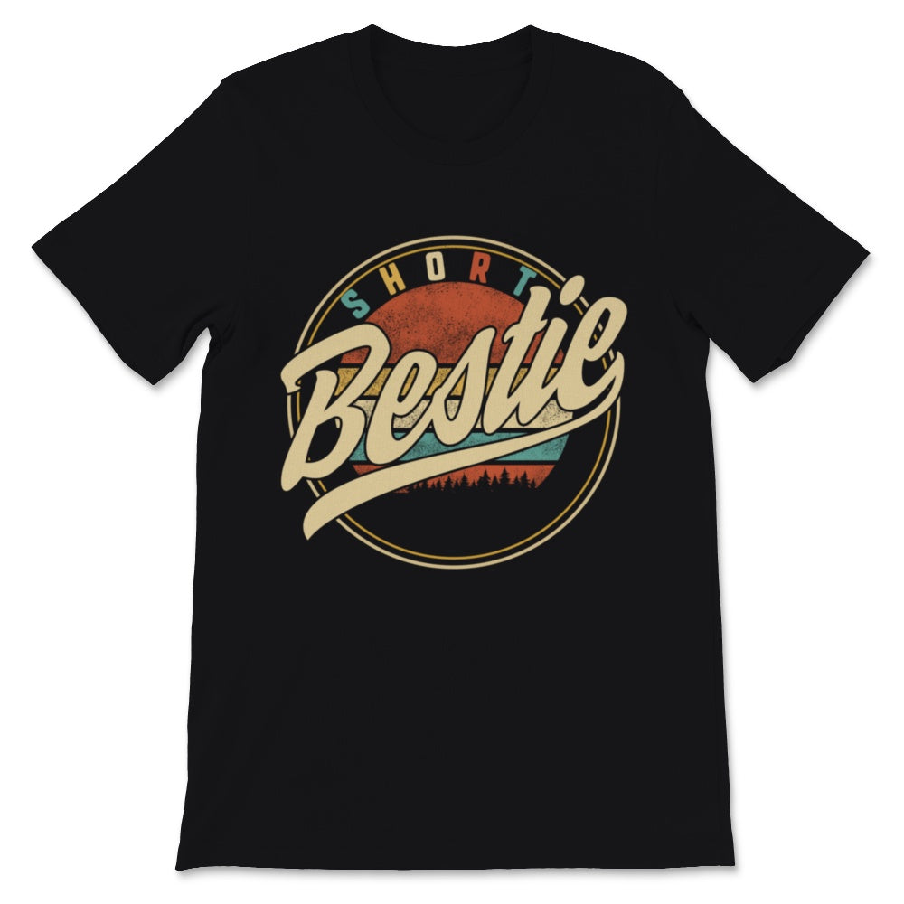 Best Friends Matching Shirts Vintage Tall Bestie and Short Bestie
