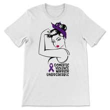 Load image into Gallery viewer, Domestic Violence Warrior Unbreakable Awareness Purple Ribbon Warrior
