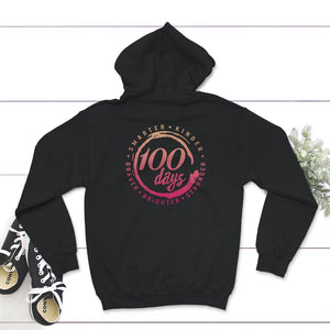 100 Days Of School Shirt, Funny 100 Days Smarter, Kinder, Braver,