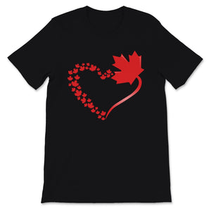 Canada Day Cute Maple Leaf Heart Love Trendy Pattern Canadian Flag