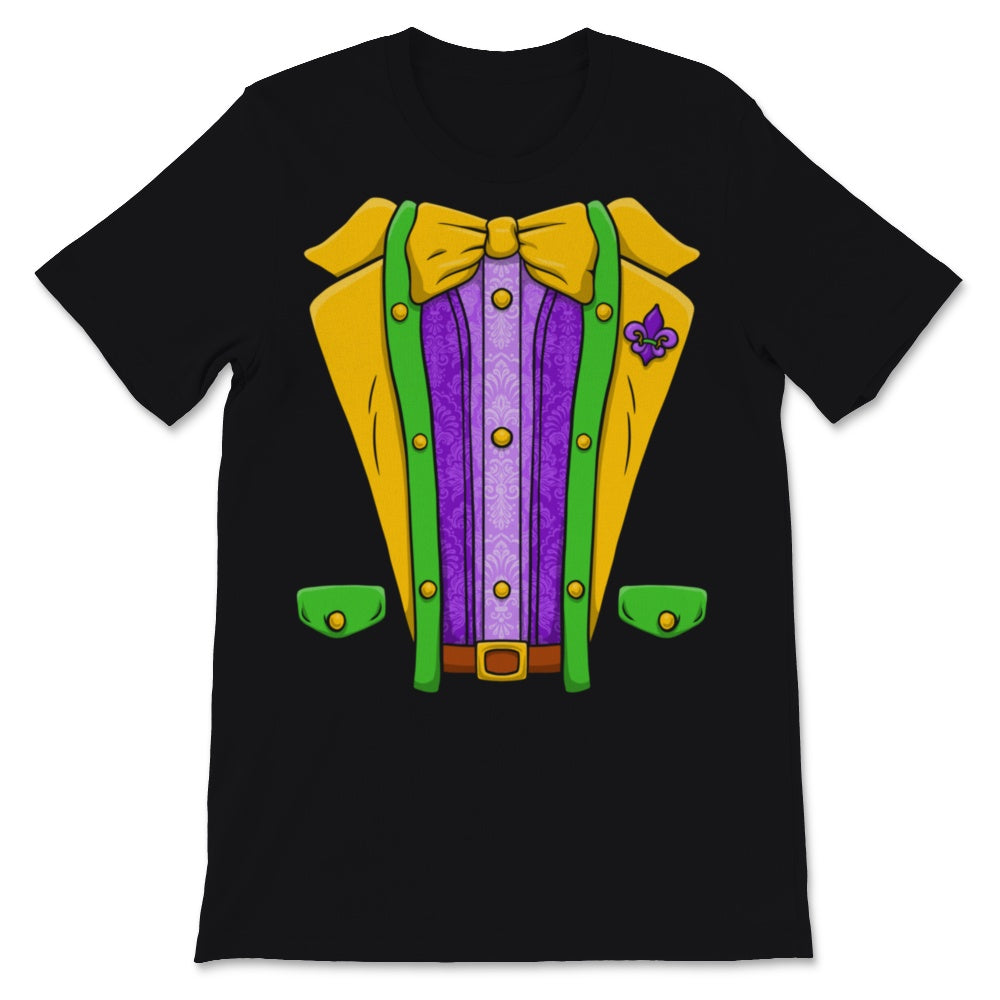 Mardi Gras Shirt Tuxedo Costume Funny New Orleans Carnival Parade Fat