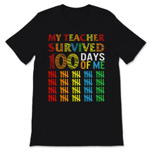 Load image into Gallery viewer, 100 Days Of School Shirt For Students My Teacher Survived 100 Days Of
