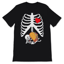 Load image into Gallery viewer, Pregnancy Announcement Halloween Costume Skeleton Baby Tacos Xray
