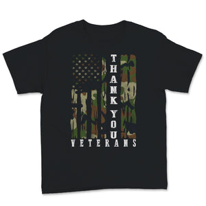 Thank You Veterans Day Celebration Military Pattern American Flag