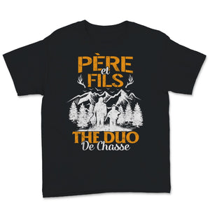 Tee Shirt Chasseur Père & Fils The Duo de Chasse Idée Cadeau