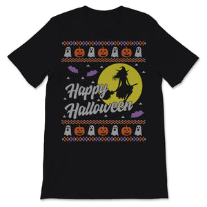 Funny Ugly Sweater Happy Halloween Costume Witch Spooky Sweatshirt