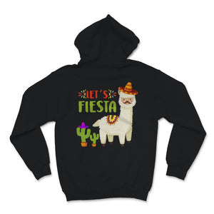 Cinco De Mayo Let's Fiesta Cute Llama Mexican Hat Alpaka Cactus