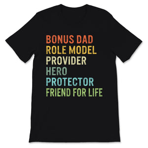Father's Day Bonus Dad Friend For Life Protector Hero Step Dad