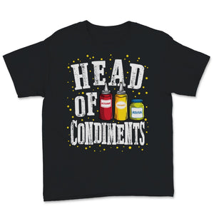 Head Of Condiments Ketchup Mustard Relish Funny Grill Barbecue