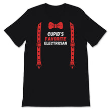 Load image into Gallery viewer, Valentines Day Shirt Cupid&#39;s Favorite Electrician Funny Red Bow Tie
