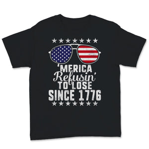 Funny American Murica Merica Refusing To Lose Since 1776 USA Flag