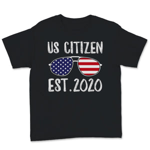 US Citizenship Day Est 2020 Celebration USA American Flag Sunglasses