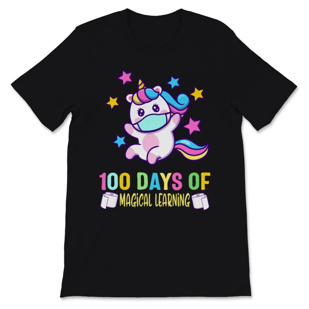 100th Day Of School Shirt For Girls Cute Unicorn 100 Days Of Magical