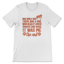 Load image into Gallery viewer, Horse Dog Shirt, Girl Who Love Horse And Dogs, Horseback Riding Gift,
