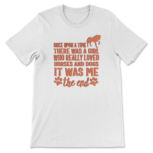 Horse Dog Shirt, Girl Who Love Horse And Dogs, Horseback Riding Gift,