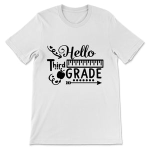 Hello Third Grade Student Teacher Hippie Back To School Ruler Gift