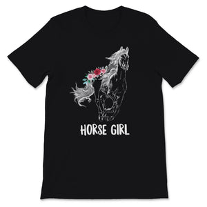 Horse Girl Floral I Love My Horses Racing Riding Equestrian