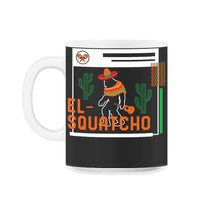 Load image into Gallery viewer, Cinco De Mayo Shirt, El-Squatcho Bigfoot Sasquatch Down To Fiesta, - 11oz Mug - Black on White

