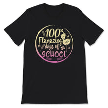 Load image into Gallery viewer, 100 Amazing Days Of School, Funny 100 Days Flamingo Tee, Teacher And
