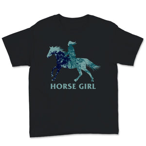 Horse Girl I Love My Horses Racing Riding Equestrian Blue Forest Gift