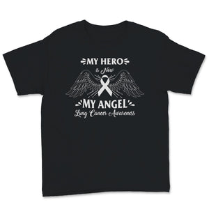 Lung Cancer Awareness My Hero Is Now My Angel White Ribbon