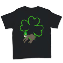 Load image into Gallery viewer, Sloth St Patrick&#39;s Day Shamrock Shape Leprechaun Sleepy Sloths Lazy
