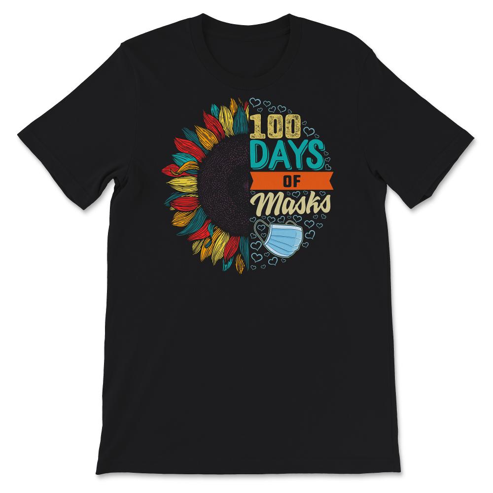 100 Days Of Masks, Funny 100 Days Of School Wearing Masks Tee,