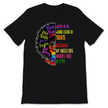 Load image into Gallery viewer, Juneteenth Shirt, Black Women Gift, Natural Hair Afro Word Art, Afro
