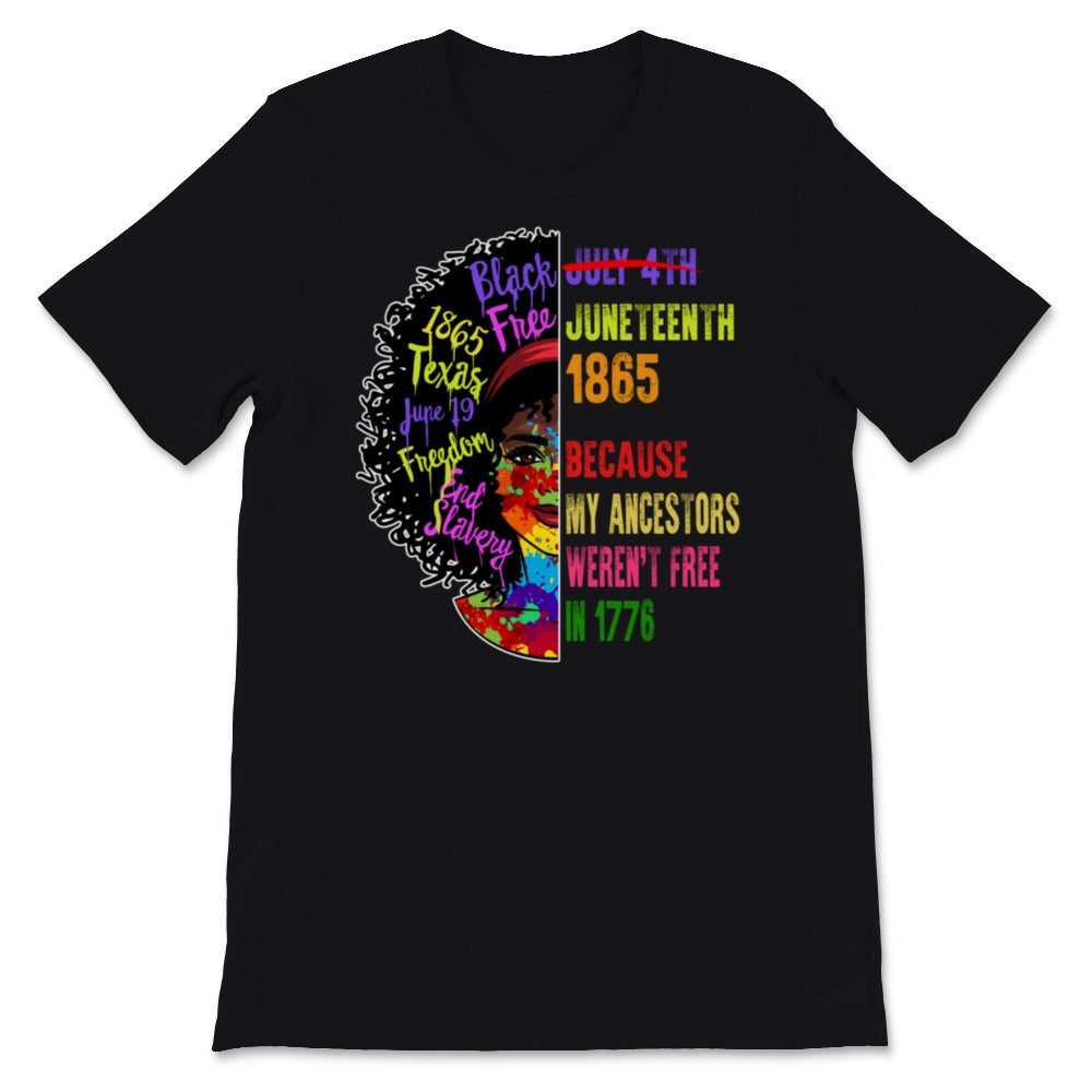 Juneteenth Shirt, Black Women Gift, Natural Hair Afro Word Art, Afro
