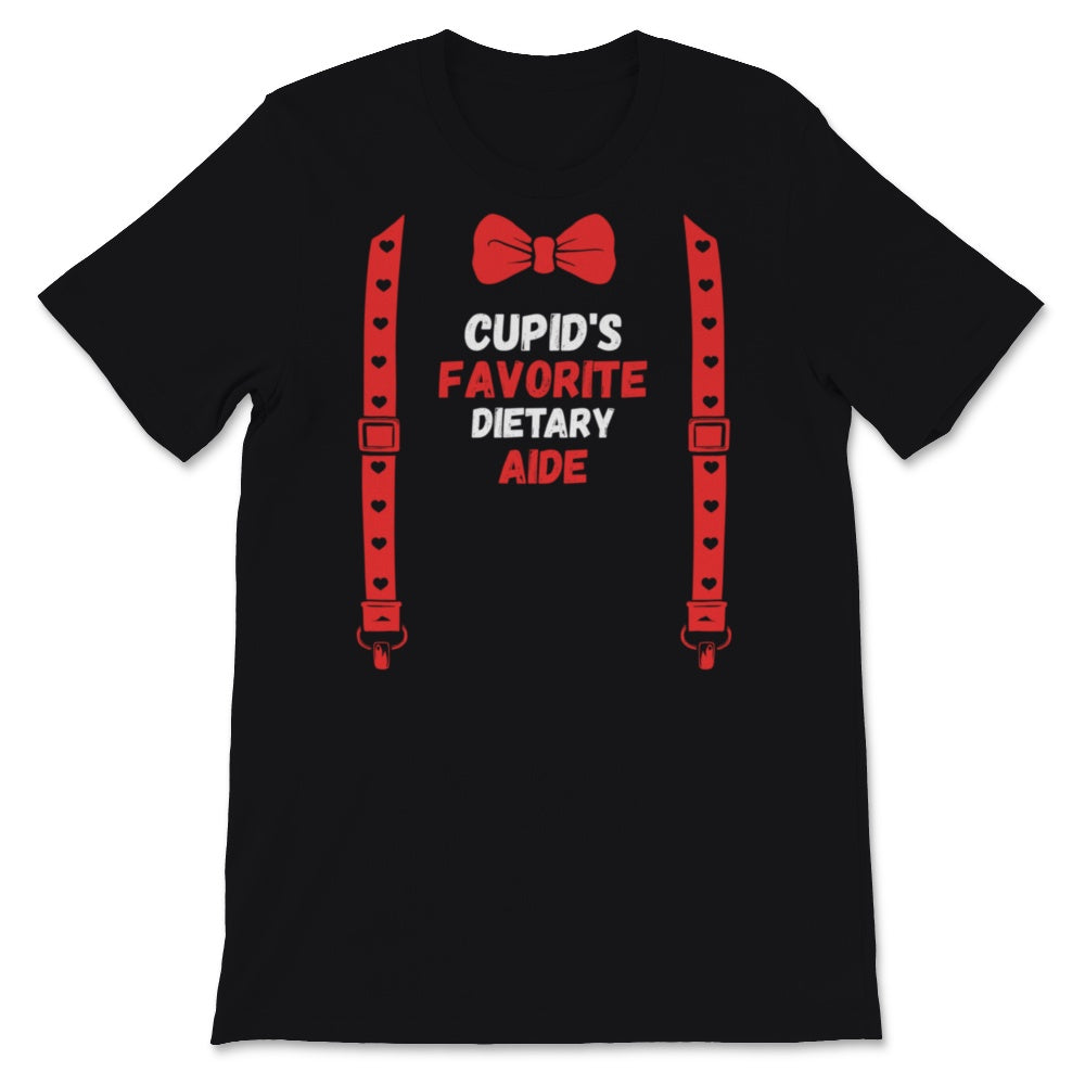 Valentines Day Shirt Cupid's Favorite Dietary Aide Funny Red Bow Tie
