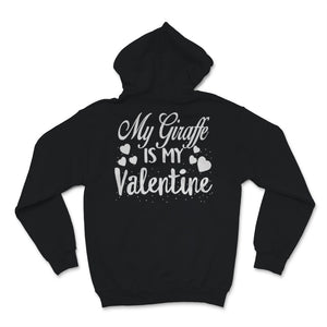 Valentines Day Kids Red Shirt My Giraffe Is My Valentine Funny
