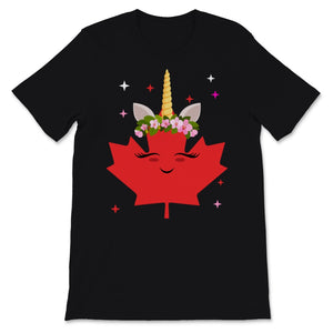 Canada Day Cute Unicorn Maple Leaf Magic Trendy Pattern Canadian Flag