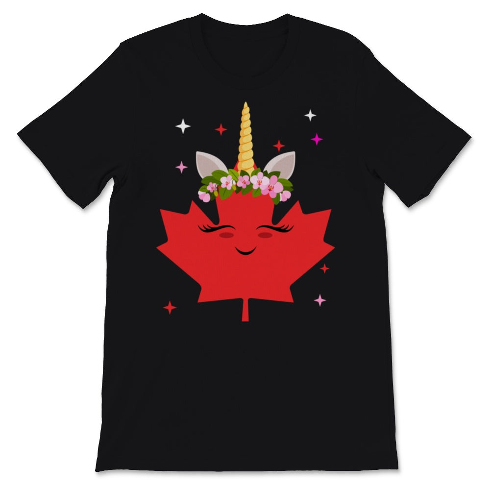 Canada Day Cute Unicorn Maple Leaf Magic Trendy Pattern Canadian Flag