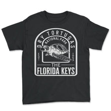 Load image into Gallery viewer, Dry tortugas National Park Shirt, Florida Keys EST 1935 Tee, Beach - Youth Tee - Black
