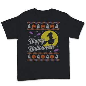 Funny Ugly Sweater Happy Halloween Costume Witch Spooky Sweatshirt