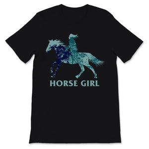 Horse Girl I Love My Horses Racing Riding Equestrian Blue Forest Gift