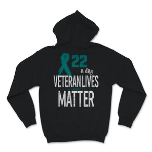 22 a Day Veteran Lives Matter Retro USA American Flag PTSD Awareness