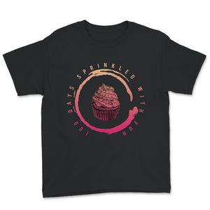 100 Days Sprinkled With Fun, Funny 100 days Of School Cupcake Tee,