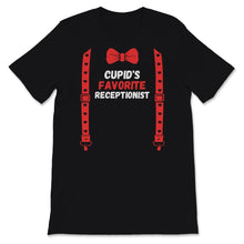 Load image into Gallery viewer, Valentines Day Shirt Cupid&#39;s Favorite receptionist Funny Red Bow Tie
