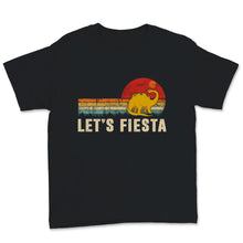 Load image into Gallery viewer, Let&#39;s Fiesta Dinosaur T-Rex Cinco De Mayo Vintage Sunset Mexican
