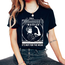 Load image into Gallery viewer, Meniere’s Disease Awareness Shirt, Meniere&#39;s Warrior Strong Woman Tee - Unisex T-Shirt - Black
