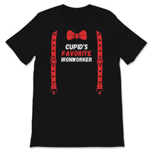 Load image into Gallery viewer, Valentines Day Shirt Cupid&#39;s Favorite Ironworker Funny Red Bow Tie
