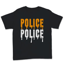 Load image into Gallery viewer, Halloween Costume Police Police Officer Blue Line Love Orange Vintage
