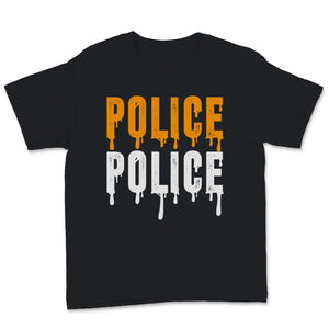 Halloween Costume Police Police Officer Blue Line Love Orange Vintage