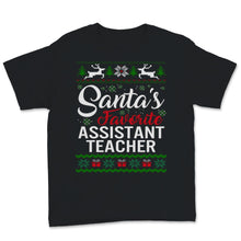 Load image into Gallery viewer, Santas Favorite Assistant Teacher Christmas Ugly Sweater
