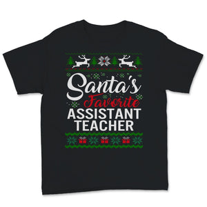 Santas Favorite Assistant Teacher Christmas Ugly Sweater